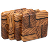 Tiger & Wenge Wood Coasters End Grain Set of 4 with Base