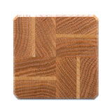 Oak & Maple Wood Coasters End Grain Set of 4 with Base