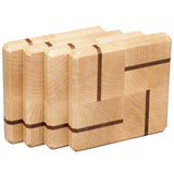 Maple & Lace Wood Coasters End Grain Set of 4