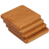 Cherry Wood Coasters Edge Grain Set of 4 and Base