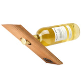 Cherry Wood Edge Grain Self-Balancing Wine Bottle Holder & Opener