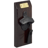 Wenge Wood Edge Grain Wall Mounted Cast Iron Bottle Opener