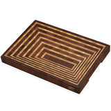 Spiral Cutting Board Mahogany & Maple Wood End Grain Handmade