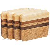 Maple, Walnut, Mahogany Wood Coasters End Grain Set of 4