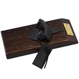 Wenge Wood Edge Grain Wall Mounted Cast Iron Bottle Opener