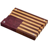 Patriot Cutting Board USA Flag Mahogany, Maple, Epoxy Wood End Grain at A & E Luxury Home