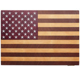 Patriot Cutting Board USA Flag Mahogany, Maple, Epoxy Wood End Grain at A & E Luxury Home